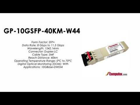 GP-10GSFP-40KM-W44   |  Force10 Compatible 10GBase-DWDM SFP+ 1542.14nm 40km SMF
