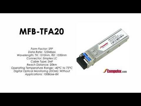 MFB-TFA20  |  Planet Compatible 100Base-BX Tx1310nm/Rx1550nm 20km SFP