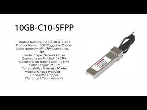 10GB-C10-SFPP  |  Enterasys Compatible SFP+ 10Gb DAC Active Cable 10m