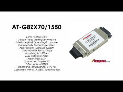 AT-G8ZX70/1550  |  Allied Telesis Compatible 1000Base-CWDM 1550nm 70km GBIC