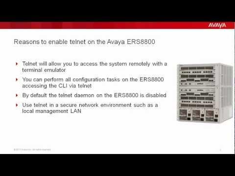 How To Enable Telnet On The Avaya ERS8800