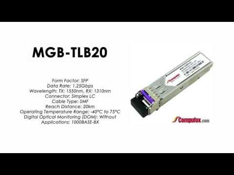 MGB-TLB20  |  Planet Compatible 1000BASE-BX Tx1550nm/Rx1310nm 20km SFP