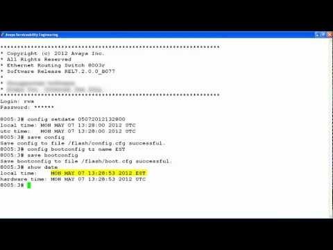 How To Change The System Time On The Avaya ERS8800