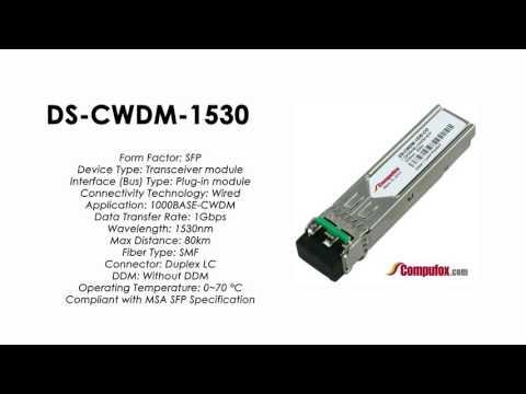 DS-CWDM-1530  |  Cisco Compatible 1530nm CWDM 1/2-Gbps Fibre Channel SFP 80km