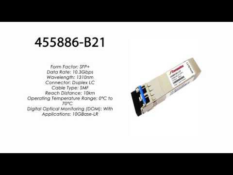 455886-B21  |  HP Compatible 10GBase-LR SFP 1310nm 10km