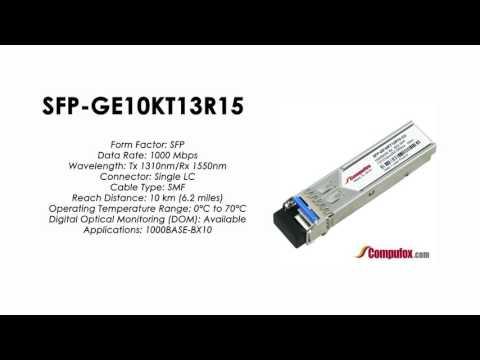 SFP-GE10KT13R15  |  Juniper Compatible 1000BASE-BX SFP Tx1310nm/Rx1550nm 10km