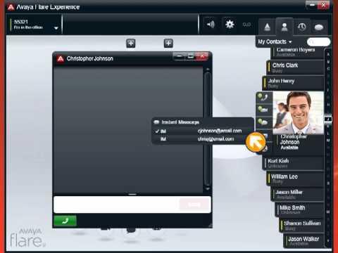 SENDING AN INSTANT MESSAGE: Getting Started With Avaya Flare Experience & Avaya Aura Conferencing