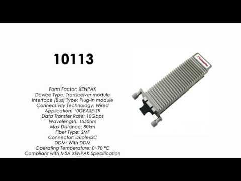 10113  |  Extreme Networks Compatible 10GBASE-ZR XENPAK 1550nm 80km SMF