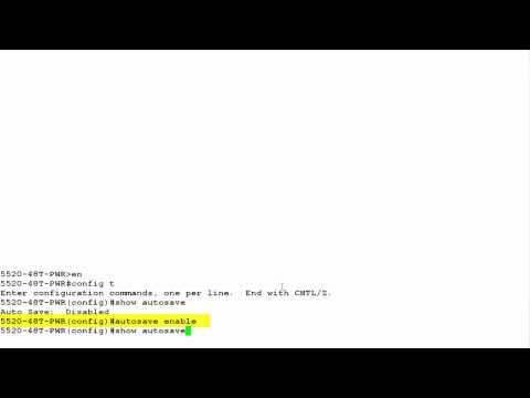 How To Configure Auto Save On Avaya ERS55xx Via CLI