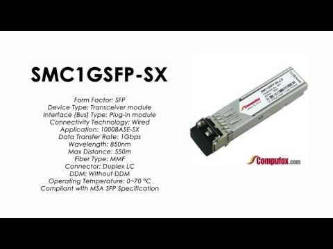SMC1GSFP-SX  |  SMC Compatible 1000Base-SX 850nm 550m SFP