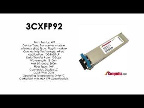 3CXFP92  |  3Com Compatible 10GBASE-LR 1310nm 10km XFP
