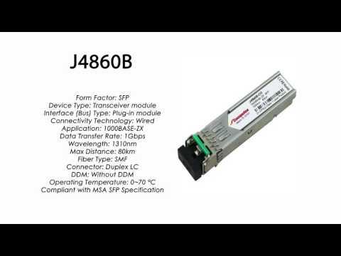 J4860B | HP Compatible 1000Base-ZX 1550nm 80km SMF SFP
