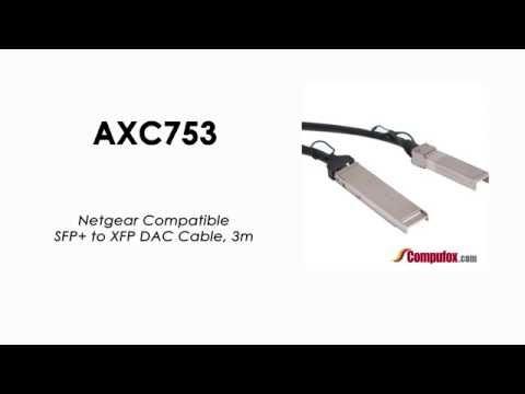 AXC753  |  Netgear Compatible SFP+ To XFP DAC Cable, 3m