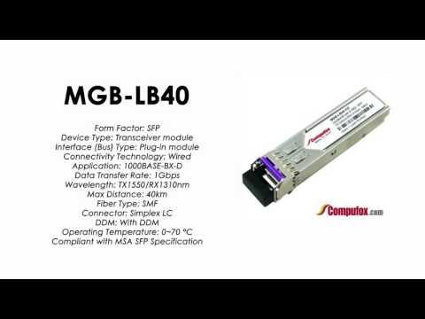 MGB-LB40  |  Planet Compatible 1000Base-LX Tx1550nm/Rx1310nm 40km SFP