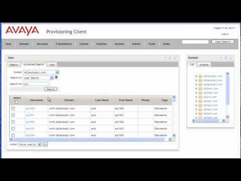 Avaya AS5300 User Management With Provisioning Client