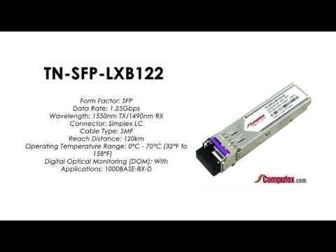 TN-SFP-LXB122  |  Transition Compatible 1000BASE-BX SFP 1550nmTx/1490nmRx SMF 120km