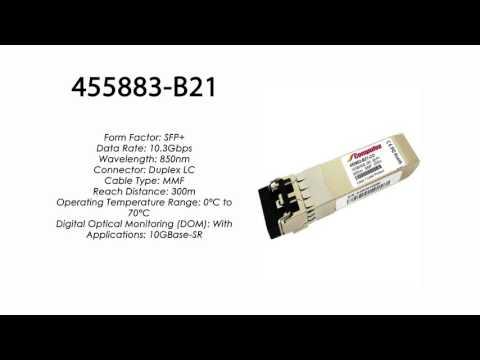 455883-B21  |  HP Compatible 10GBase-SR SFP+ 850nm 300m MMF