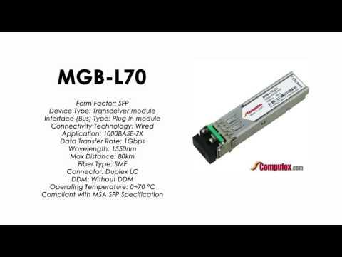 MGB-L70  |  Planet Compatible 1000Base-ZX 1550nm 70km SFP