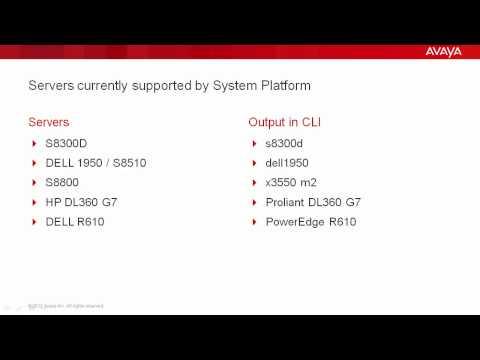 How To Remotely Identify The Avaya System Platform Server Type