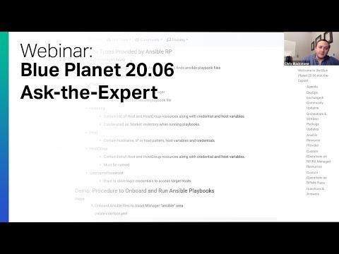 Webinar: Blue Planet 20.06 Ask-the-Expert