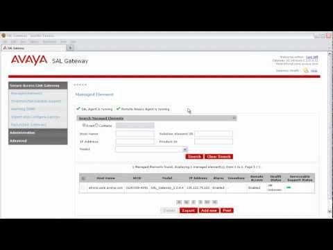 How To Add A Managed Element To Your Avaya Secure Access Link Gateway With SNMPv3 Support