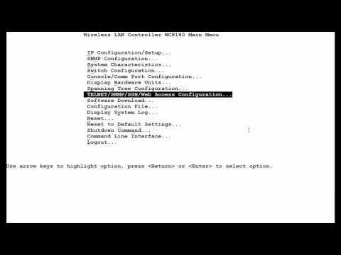 How To Set Telnet Access Parameters On An Avaya WLAN 8100 WC Via The CLI