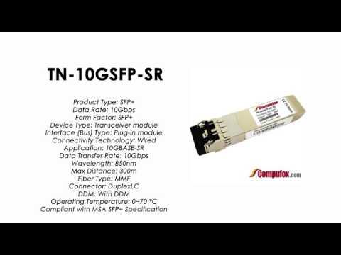 TN-10GSFP-SR  |  Transition Compatible 10GBASE-SR SFP+, 850nm MMF 300m
