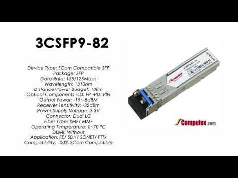 3CSFP9-82  |  3Com Compatible 100BASE-LX10 1310nm 10km SFP