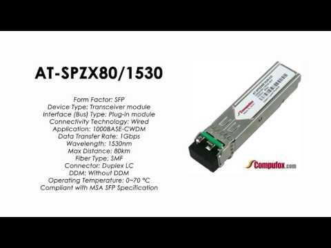 AT-SPZX80/1530  |  Allied Telesis Compatible 1000BASE-CWDM 1530nm 80km SFP