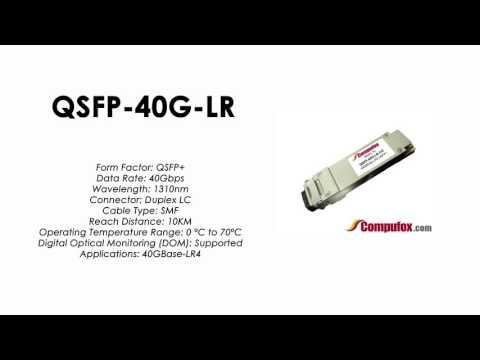 QSFP-40G-LR  |  Alcatel Compatible 40Gbps 1310nm 10km QSFP+