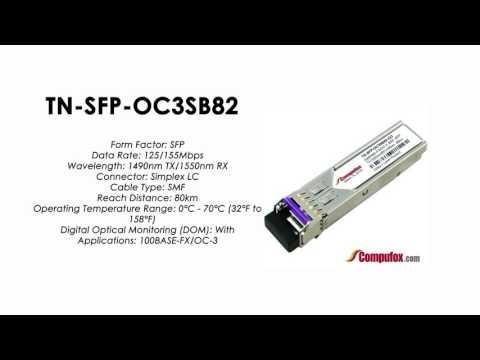 TN-SFP-OC3SB82 | Transition Compatible 100BASE-FX/OC-3 BIDI SFP 1550nmTx/1490nmRx SMF 80km