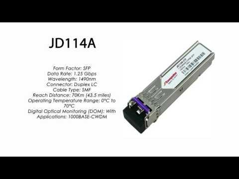 JD114A  |  HP Compatible 1000Base-CWDM 1490nm 70km SFP