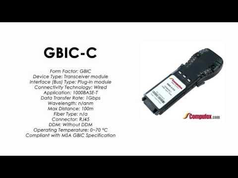 GBIC-C  |  Alcatel Compatible 1000Base-TX RJ-45 100m GBIC