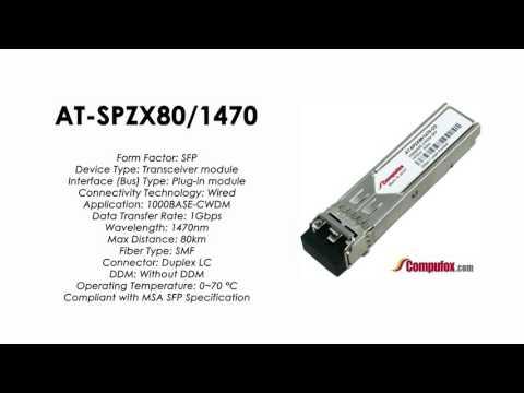 AT-SPZX80/1470  |  Allied Telesis Compatible 1000BASE-CWDM 1470nm 80km SFP