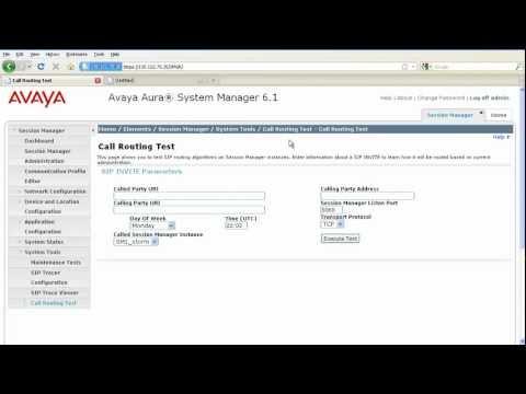 Call Routing Test In Avaya Aura Session Manager