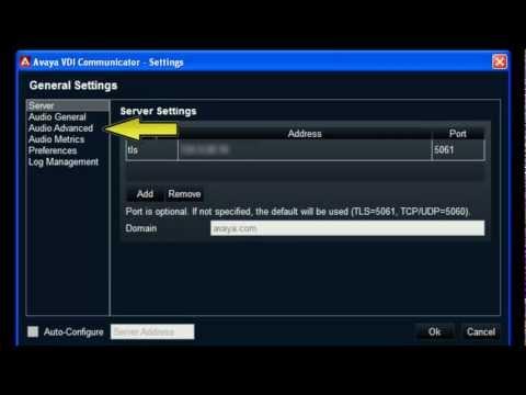 How To Configure The Advanced Audio Settings On The Avaya VDI Communicator