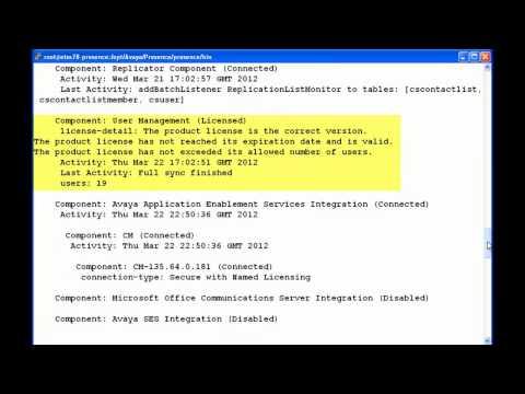 How To Check The Status Of Licensing In Avaya Presence Services