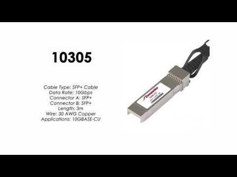 10305 | Extreme Networks Compatible 10Gb Ethernet Passive SFP+ Direct Attach Cable, 3M