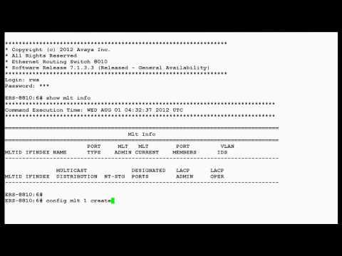 How To Configure Multi-Link Trunking On Avaya ERS 8600 Switch From The CLI