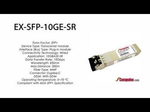 EX-SFP-10GE-SR  |  Juniper Compatible 10GBASE-SR SFP+ 850nm 300m MMF