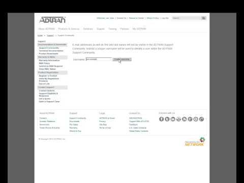 Using The ADTRAN Support Community