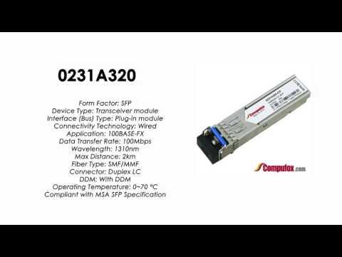 0231A320  |  Huawei Compatible SFP 100BASE-FX, 1310nm, MMF, 2km