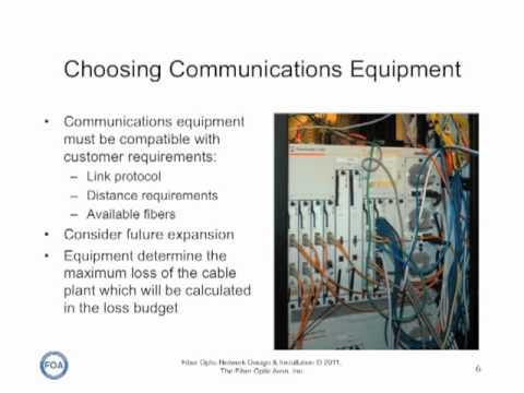 FOA Lecture 10: Fiber Optic Network Design Part 2