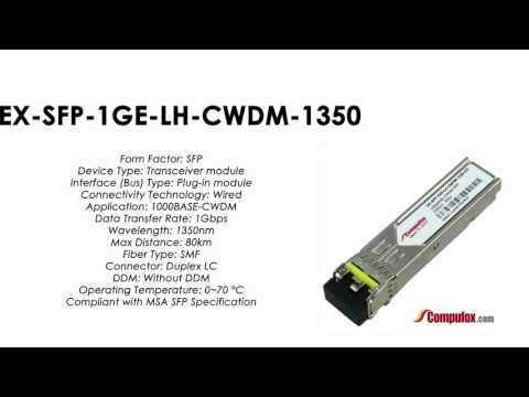 EX-SFP-1GE-LH-CWDM-1350  | Juniper Compatible 1000Base-CWDM SFP 1350nm 80km SMF
