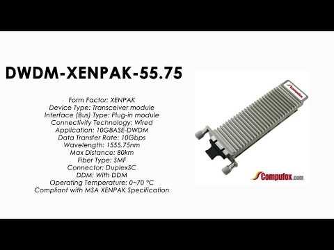 DWDM-XENPAK-55.75  |  Cisco Compatible 10GBASE-DWDM XENPAK 1555.75nm 80km
