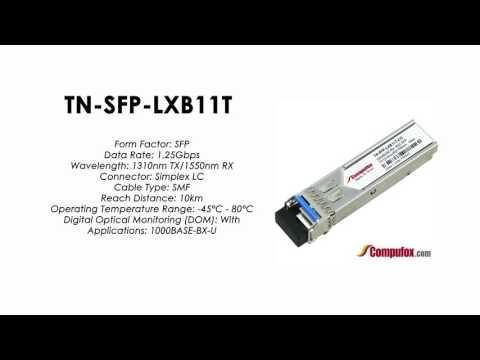 TN-SFP-LXB11T  |  Transition Compatible 1000BASE-BX SFP 1310nmTx/1550nmRx SMF 10km Industrial