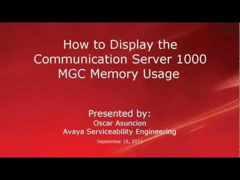 How To Display The Avaya CS 1000 Media Gateway Controller's Memory Usage