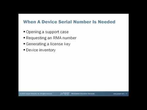 Finding A Junos Device Serial Number