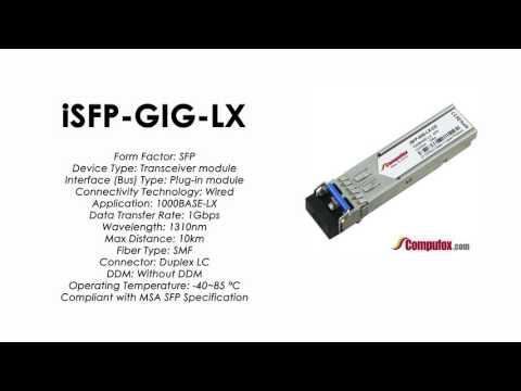 ISFP-GIG-LX  |  Alcatel Compatible Industrial 1000Base-LX 1310nm 10km SFP