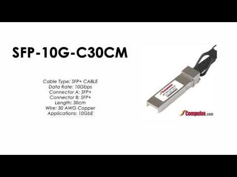 SFP-10G-C30CM  |  Alcatel Compatible 10Gbps 30cm SFP+ Copper Cable